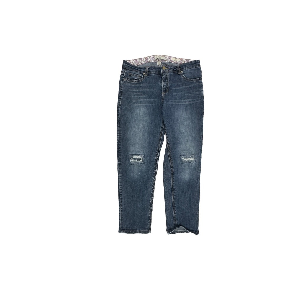 Vintage America Blues Boyfriend Jeans Womens 6/28 Blue Distressed Dark Wash